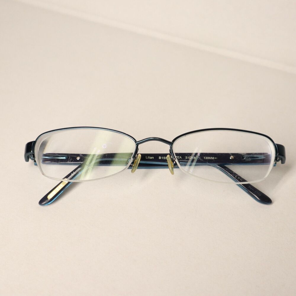Ted Baker Lilian B155 Teal Designer Eyeglasses 51-18-130 Half Rim FRAMES ONLY